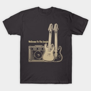 Wellcome to the jungle plat with guitars T-Shirt